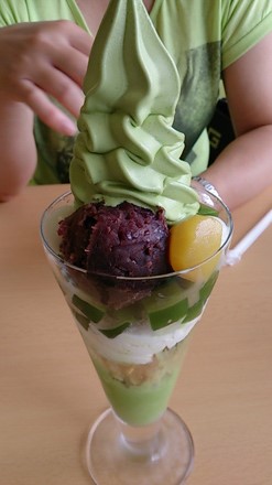 お茶元 みはら 胡蝶庵 抹茶パフェ お茶元 みはら 胡蝶庵 抹茶パフェ