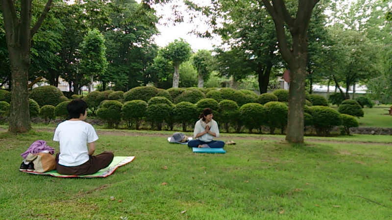千曲市 中央公園 朝ヨガ 千曲市 中央公園 朝ヨガ